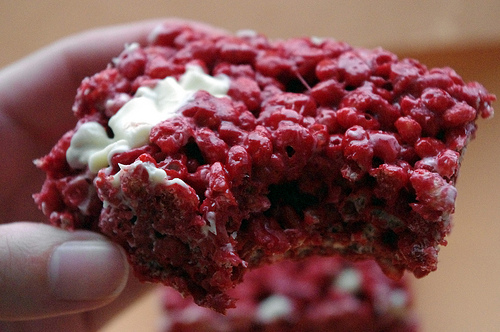 Red Velvet Rice Krispie Treats