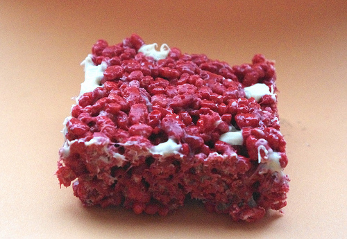 Red Velvet Rice Krispie Treats