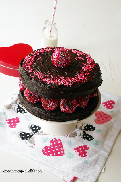 Valentine's Day Donut Cake