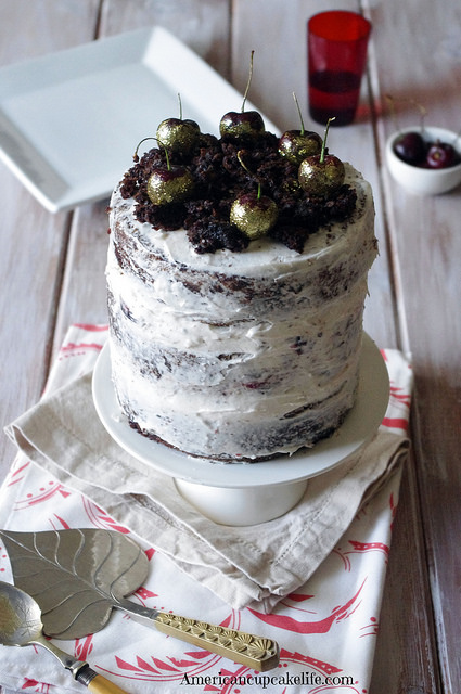 Chocolate Cherry Kirsch Cake
