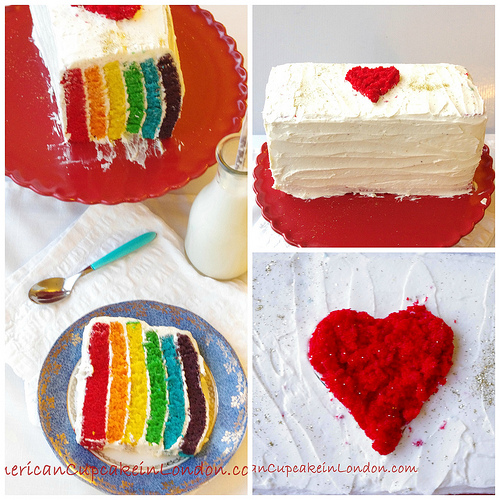 Sideways Rainbow Cake