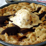Gooey Salted Caramel Chocolate Chip Cookie Pie