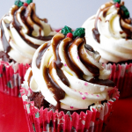 Mocha Candy Cane Cupcakes