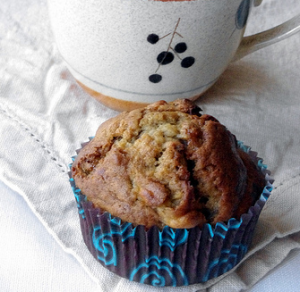 Banana Caramel Nut Muffins