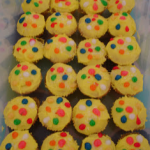 Mini Polka Dot White Cupcakes