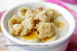 Banana Brulee Cinnamon Streusel Oatmeal