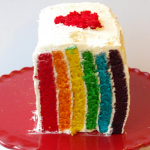 Sideways Rainbow Cake