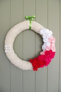 Ombre Felt Flower Wreath