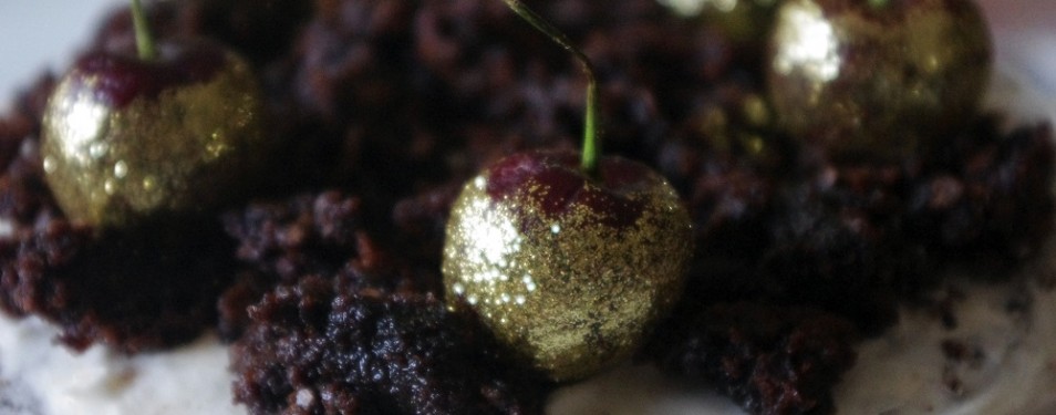 Chocolate Cherry Kirsch Cake